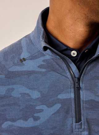 Patton Performance Camo 1/4 Zip Pullover - Navy