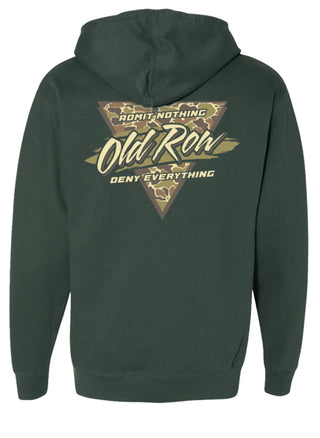 Camo Retro Triangle Hoodie - Alpine Green