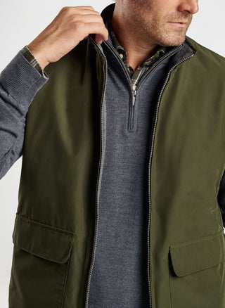 Brentwood Reversible Fleece Vest - Dark Olive