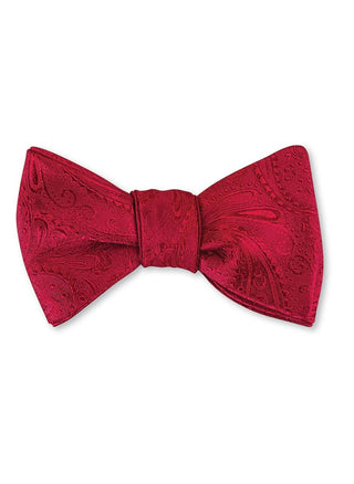 Red Paisley Bow Tie - B3717