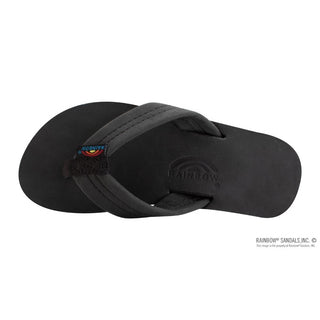 Kids Premier Leather Flip Flop - Black